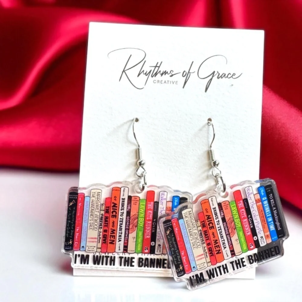 Banned Books Earrings: 